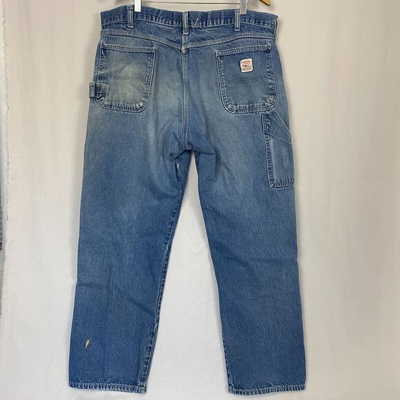 Pointer Brand Carpenter Jeans Mens 40x32 Distressed Workwear Vintage USA Made - Picture 2 of 15